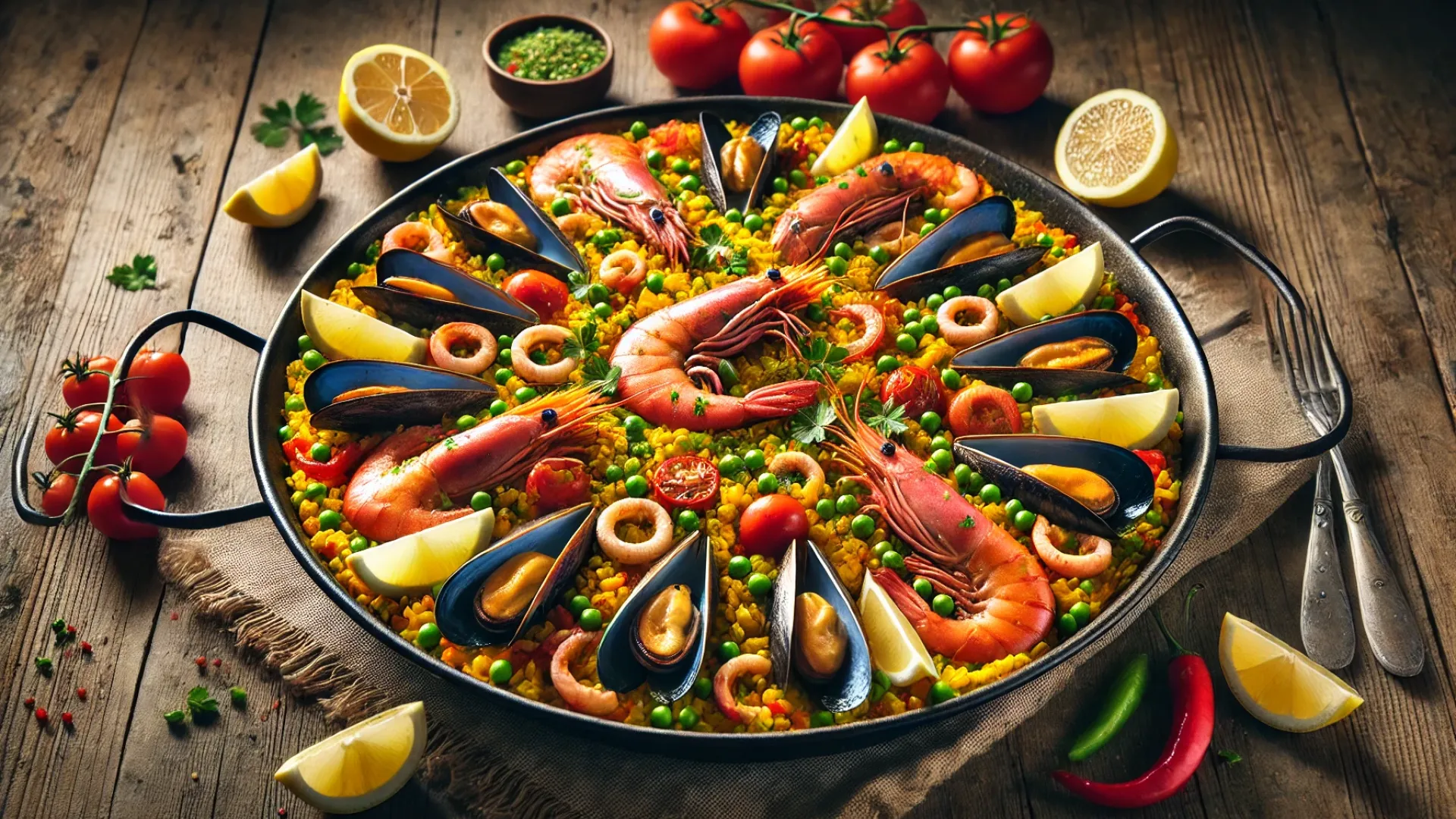 Paella ai frutti di mare